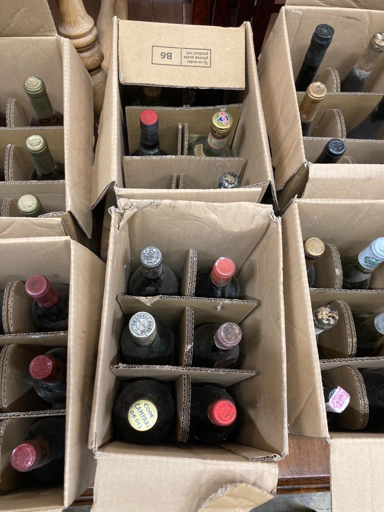 Approximately sixty bottles of assorted wine and liqueurs to include a Chateau Citran Magnum, Australian Semillion, Rouget Pomerol 1967, etc.